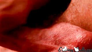 Hairy guy Jack Holden gets his ass hole toyed and his cock jerked
