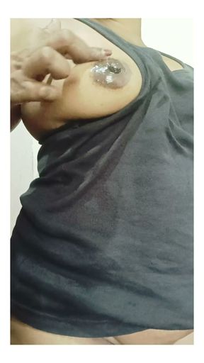 Please grab, squeeze, press, and pull my breasts and suck them.
