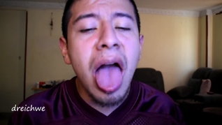 Tongue and mouth fetish with a lot of saliva
