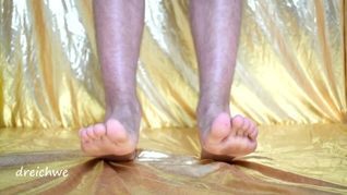 Caressing my beautiful feet