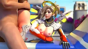 Mercy Pleasures Reapers Huge Shaft in Steamy Overwatch Hentai Tryst