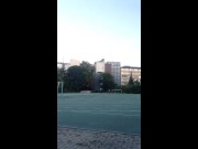 1ncandenza wanks butt naked in the empty schoolyard