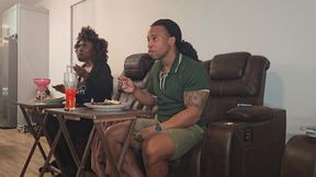 Super Bowl Suck-off - Lyric Sky Drains Dreads Way’s BBC at Halftime