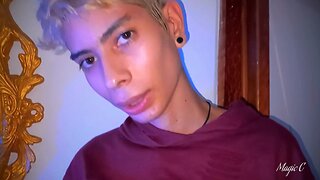 Amateur twink jerk off - watch me jerk my big cut latino cock until i cum