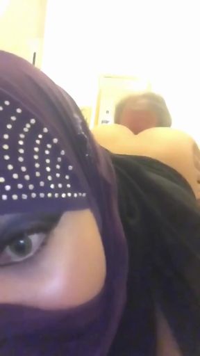 Solo mixed girl gets her big ass rimmed by an amateur black guy