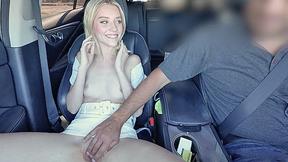 ”CASTINGCOUCH-X Car Foreplay Fingering Fuck With Skinny Blonde Babe”