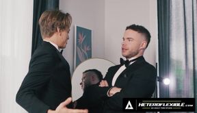 Straight groom bends over for hung best man dildo drilled raw cumload wedding night