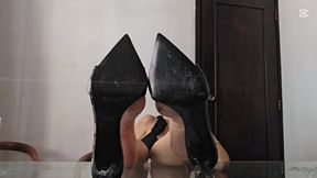 Ultra Hot Foot Worship with humiliation face slapping and cumshot at my soles by Milah