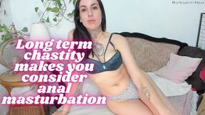 Long term chastity makes you consider anal masturbation smaller file version mp4