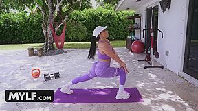 Yoga Instructor Sandy Love Takes A Big Hard Fat Cock In Her Tight Pussy (.)(.)