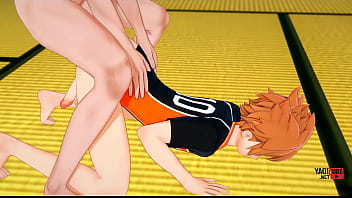 Haikyuu Yaoi - Kaheyama &amp_  Hinata Blowjob and anal with creampie - Asian Japanese Manga Anime Hentai Gay Porn