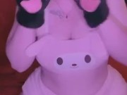 Submissive Blonde with Pig Tails in a Kawaii Sanrio Outfit ☺️