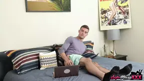 Sofie Marie blows young cock before taking a hard fuck