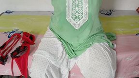 Indian Gasti Change Clothes Front Of Customer and Fingering