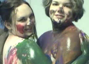 Body painted BBWs Christina & Madalyn