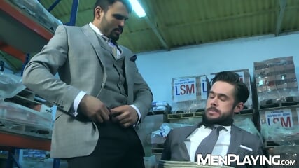Latino Jean Franko ties up Mike De Marko and pounds his ass hard
