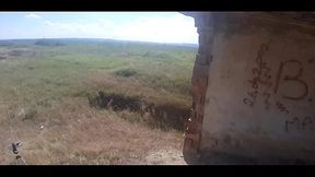 Cute couple shares public POV blowjob with big cock