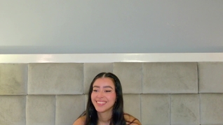 My stepbrother watches as I take off my panties and we masturbate together