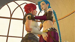 Jinx Vi Ignite Forbidden Desire in Steamy Arcane Lesbian Tryst – 4K UHD