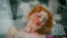 Hot European redhead Lola Red takes big cock in amateur anal and doggystyle