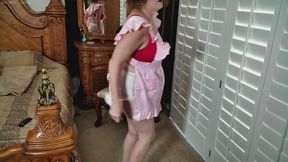Stepmom maid wearing a diaper