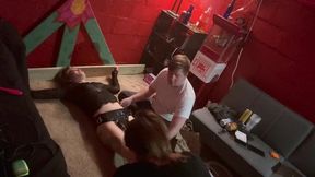 Jewel tickled and orgasm