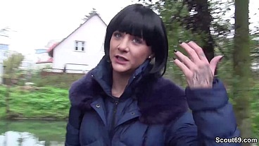 German Scout - Petite Lullu Seduce to Fuck on Berlin Street
