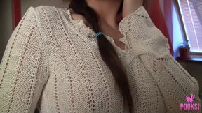 Amira Shoving Her Glass Dildo As Deep As Possible Inside!