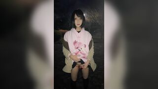 Japanese crossdresser pissing