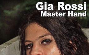 Gia & Master Hand BDSM sucks dildo & sprayed