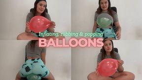 Rubbing and popping balloons