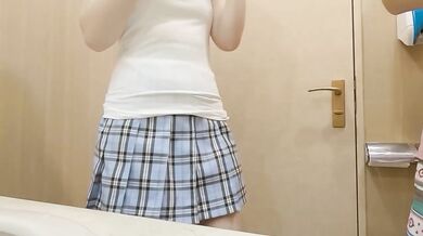 Cute Little Japanese Amateur Idol Gutted by Toy Insert Challenge Outside Cafe With Massive Ejaculation and Messy Cleanup
