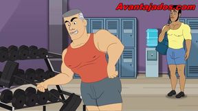 Straight Guy Fucked the Gay Ass of the Gym&#039; Old Man