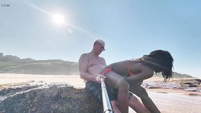 Hottest amateur homemade couple enjoys long outdoor MILF-on-MAN action at