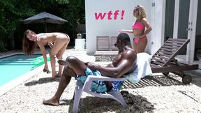 Interracial Monsters Of Cock Scene, Poolside