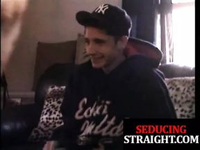 Straight twink takes jizz after sucked off by sturdy DILF