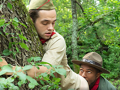 HOLY MOLY! Scout boy meets black anaconda in the jungle! See what happens!