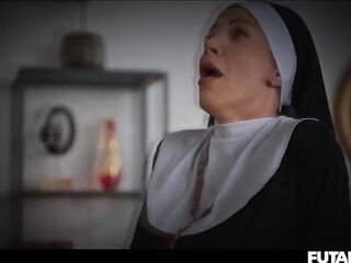Shemale hentai Nuns - Eden Ivy & Nathaly Cherie Anal Creampie