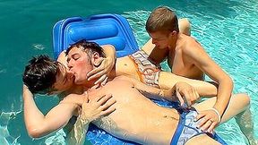 Ayden, Kayden & Shane - Pooltime Threeway! - Kayden Daniels Ayden James & Shane Allen