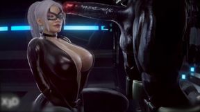 Black Cat x Venom gets 60 FPS butt&#x1F351;-fucked by an evil puss