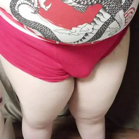 Chubby  femboy in panties