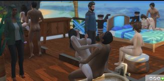 Orgy sex on the house the sims game scene