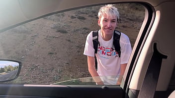 Daddy fucked a cute couple in the car