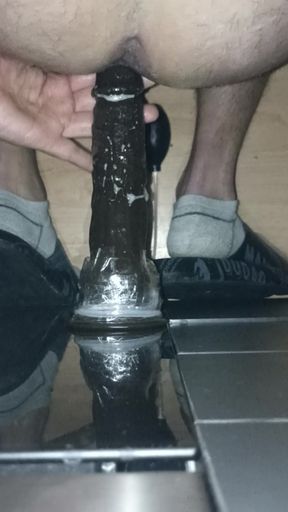 Insane lubrication for deep penetration bbc deep anal sloppy gay