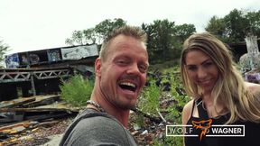 Risky Hot Outdoor Fuck with German Curvy Slut