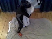 socked frogman humps white dummy