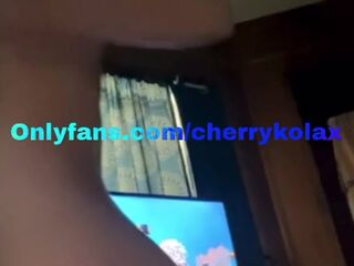 Brunette hair Shows Off Her Fit Body