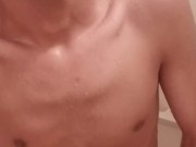 Wet soapy shower Jack off