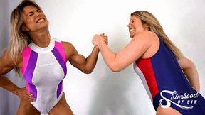 SOS0302 Wild Women - The Club - Bodybuilder Denise vs BJJ black belt Venom