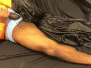 Stroking Myself on Satin Sheets - Part 1 of 2 (Raw, No Lotion)
